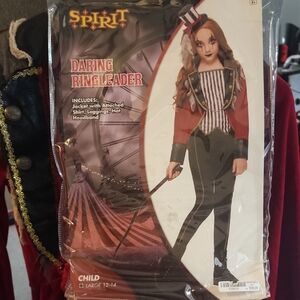 Spirit Daring Ring Leader Costume for Kids - Red, Black, and White